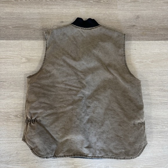 Vintage Carhartt V02CHT Brown Duck Canvas Quilt Lined Vest Union Made USA Sz XL - Picture 5 of 7